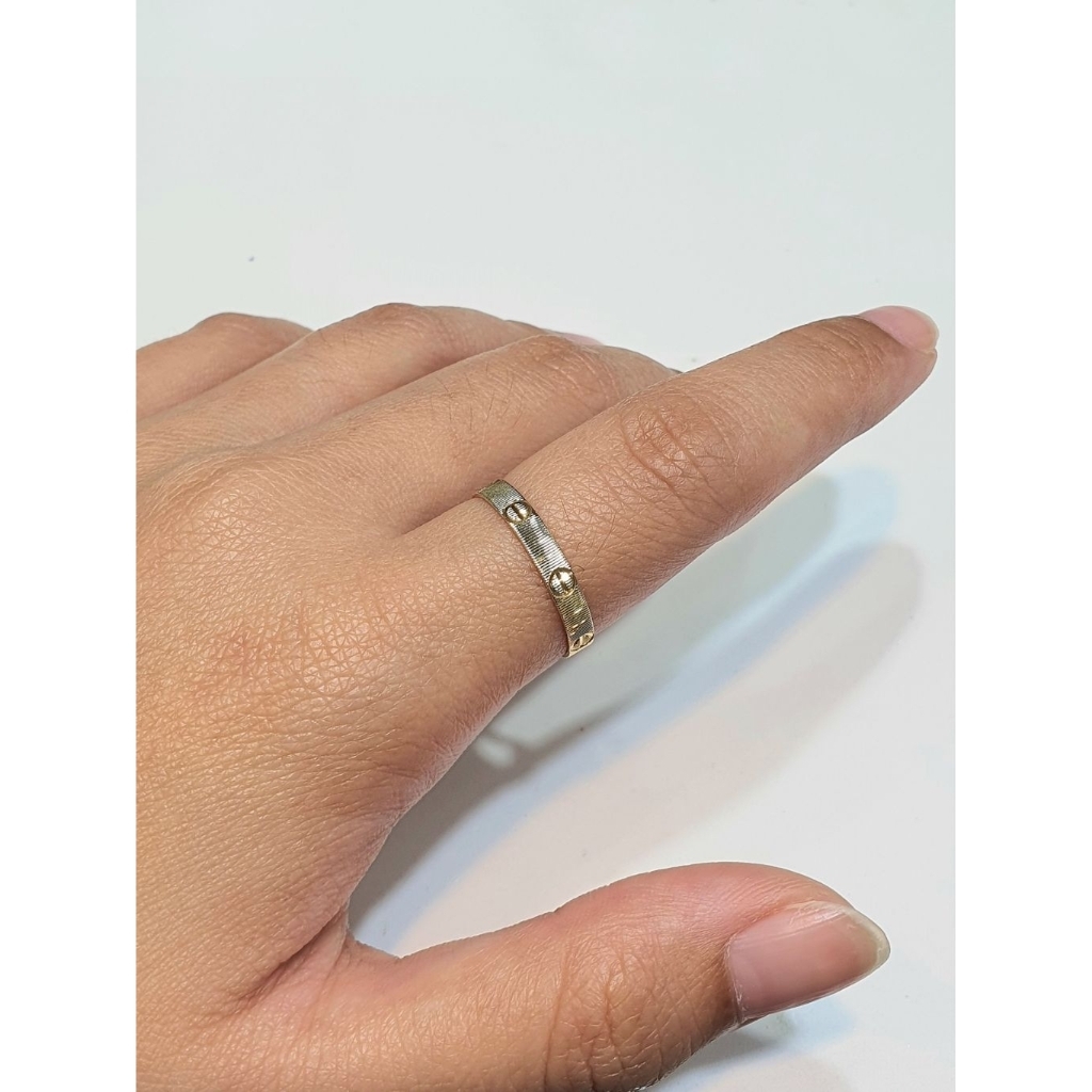 Cincin Emas Kuning Fashion Wanita Ukir 1.24 Gram 700 16K Size 17 (CH449)
