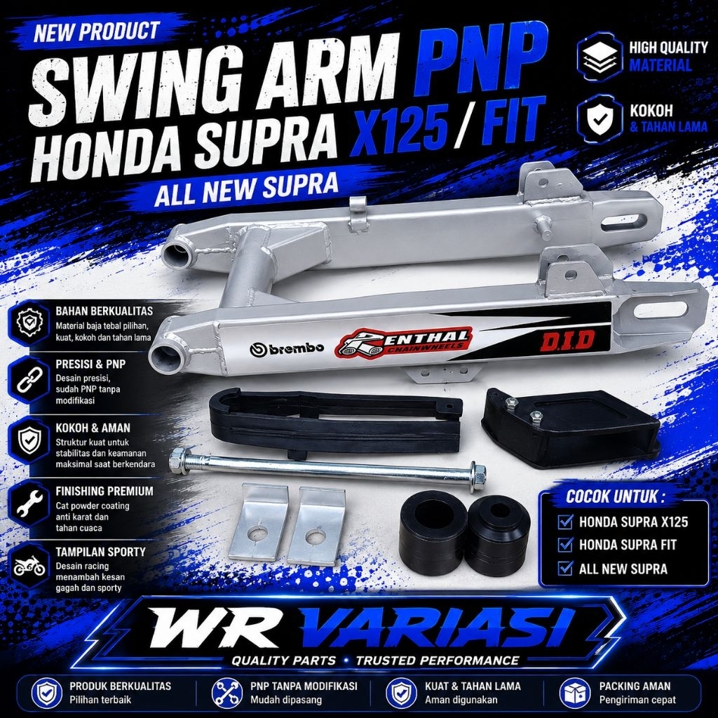 SWINGARM GTX RBT TAXI PNP SUPRA 125 SUPRA X SUPRA FIT NEW/OLD BAHAN TEBAL