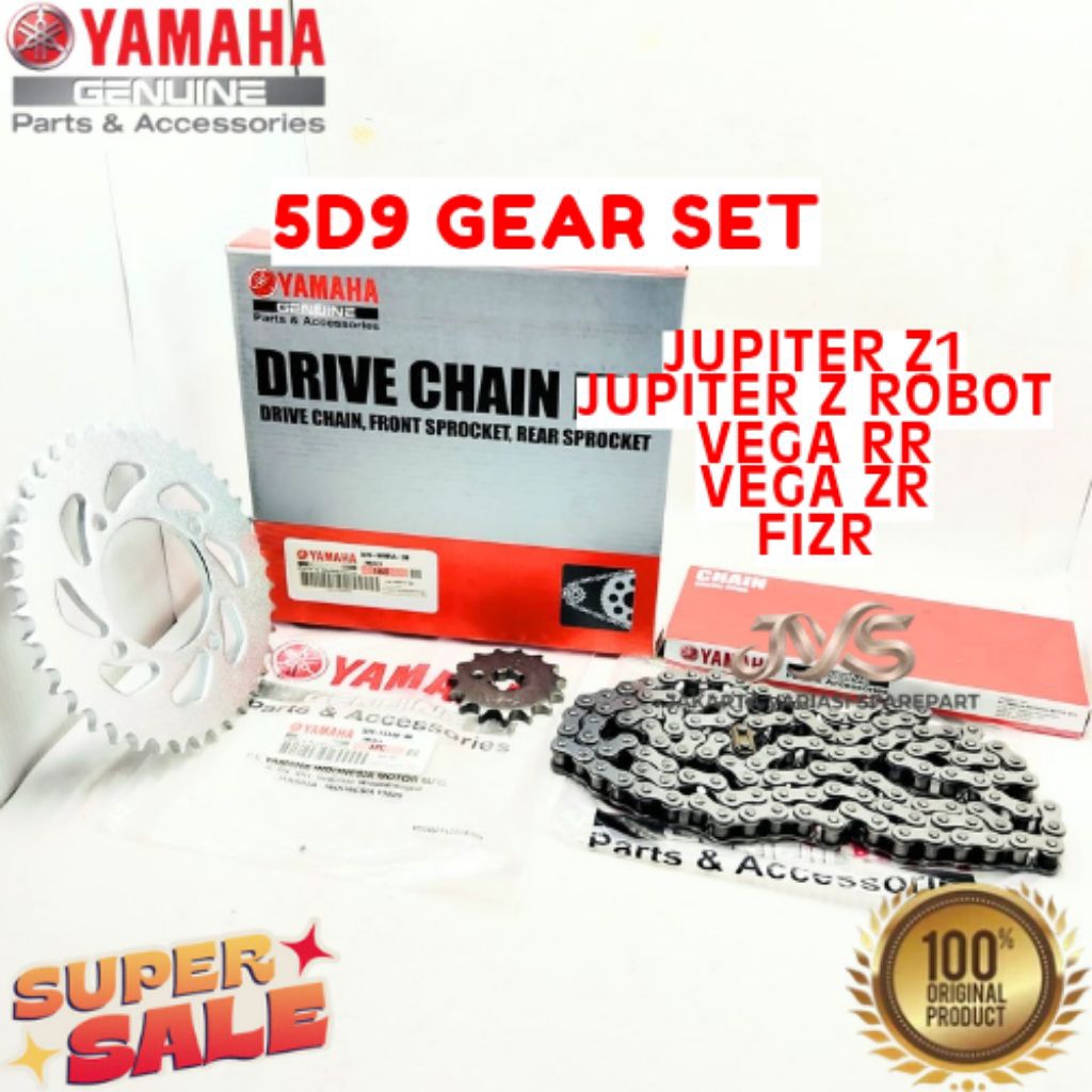GEAR SET KODE 5D9, GEAR SET JUPITER Z1, GEAR SET JUPITER Z ROBOT, GEAR SET VEGA RR, GEAR SET VEGA ZR