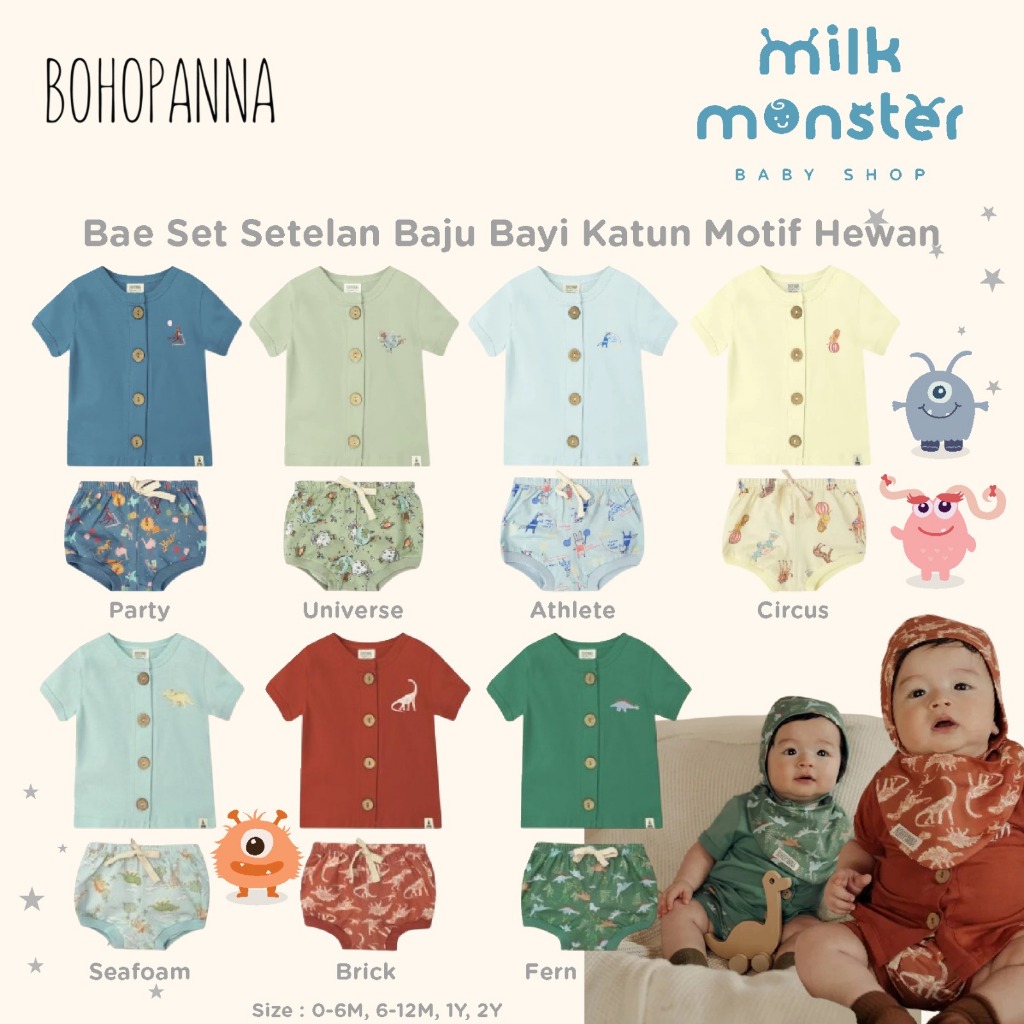 BOHOPANNA BAE SET / Setelan Baju Bayi