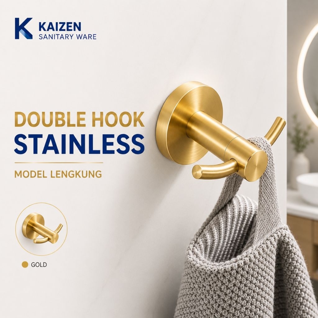 Double hook gold / gantungan baju warna emas