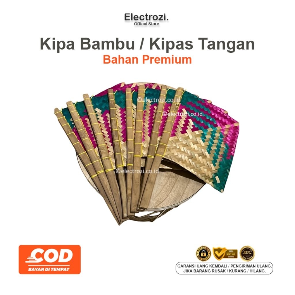 Hihid Kipas Angin Anyaman Bambu | Kipas Bambu Bayi | Kipas Tangan | Hihid bambu warna