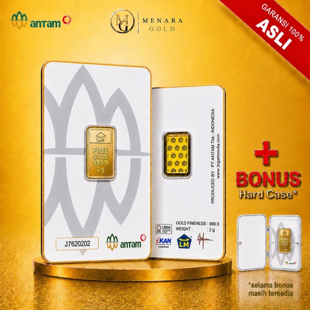 LM Emas Antam 0.5, 1, 2, 3 gram Asli, Original, Certieye, 99,99%