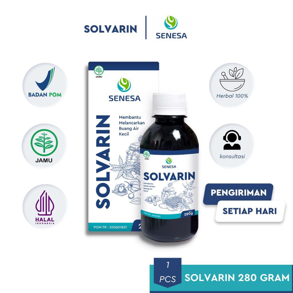 Solvarin Madu Herbal Obat Batu Ginjal Kencing Batu & Prostat