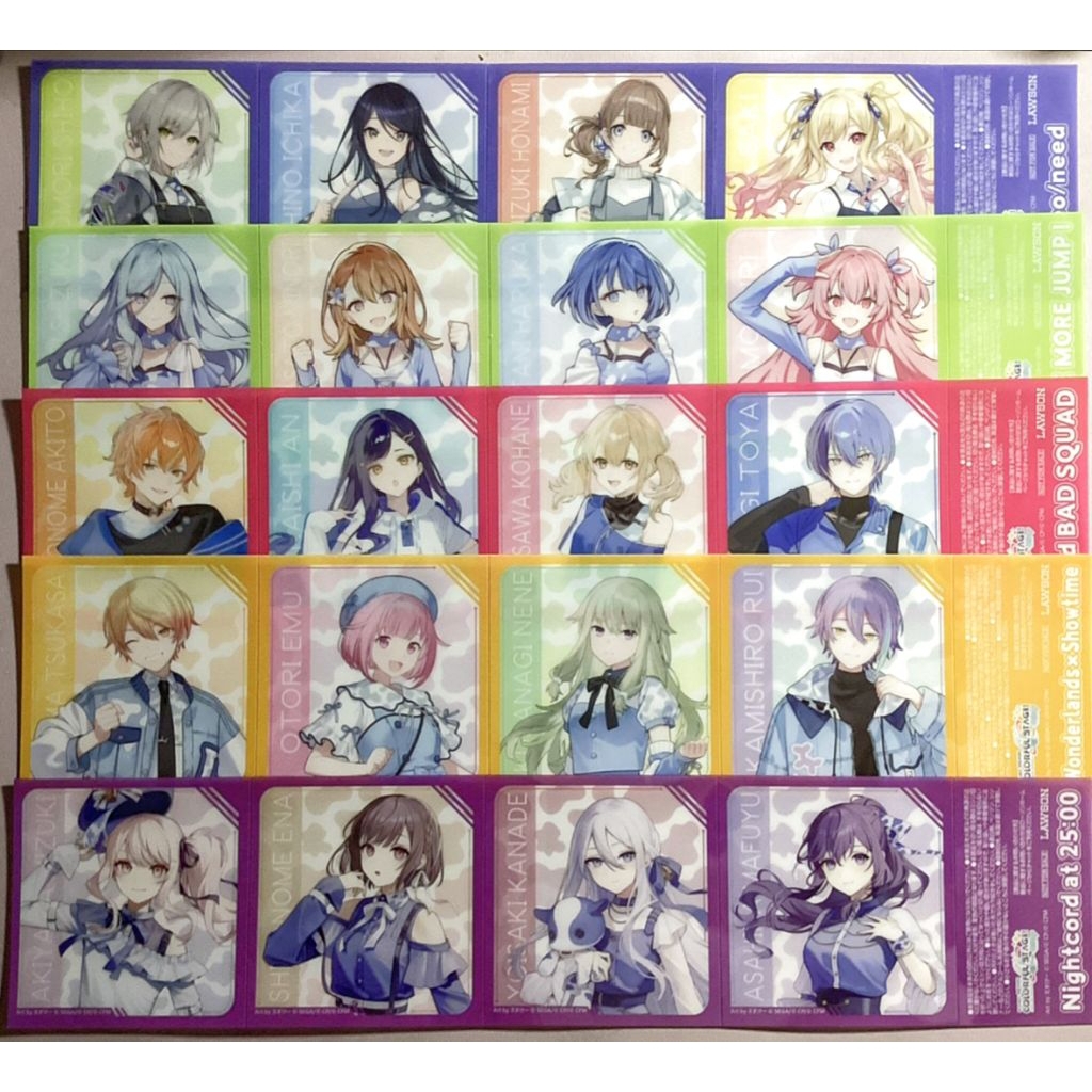Project Sekai x Lawson Clearsheet Unit VS, Leo/need, MMJ, VBS, WxS, 25-ji