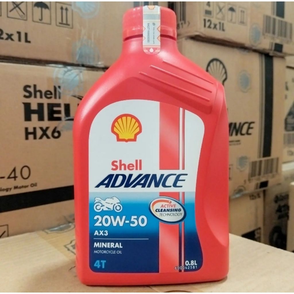 Oli Advance  Ax3 20/50 0.8 Oli Motor Manual Shell Oli Shell Motor Bebek Oli Shell Original
