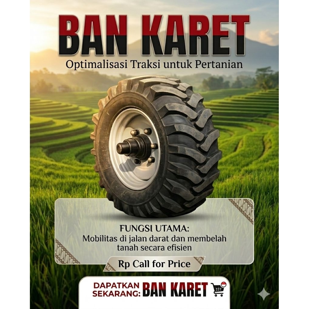 BAN KARET TRAKTOR PERAHU KHUSUS UNTUK DI DARAT