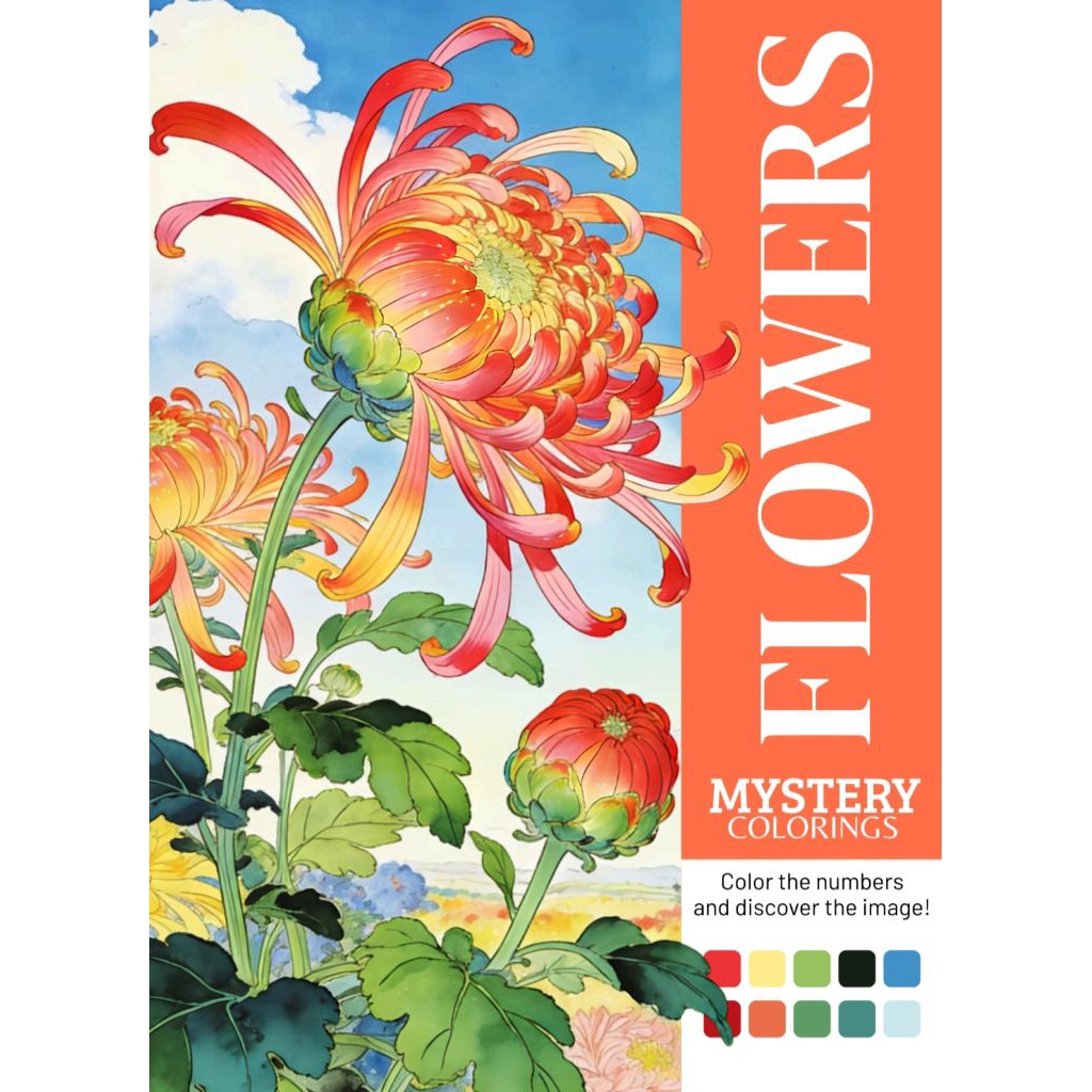 Digital Coloring Book by Number: Flowers