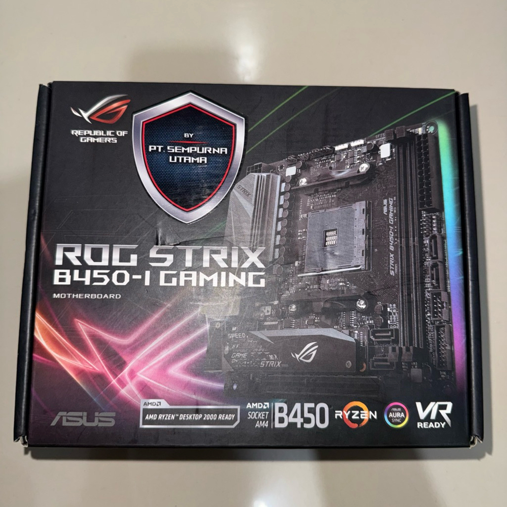 ASUS ROG STRIX B450-I GAMING AM4 WIFI chipset AMD B450 socket AM4 Mini ITX - Motherboard - Asus B450