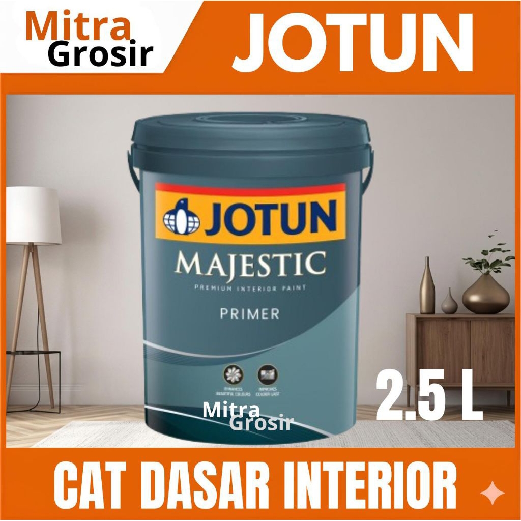 CAT DASAR JOTUN 2.5 LITER | JOTUN MAJESTIC PRIMER 2.5 LITER INTERIOR | KEMASAN GALON