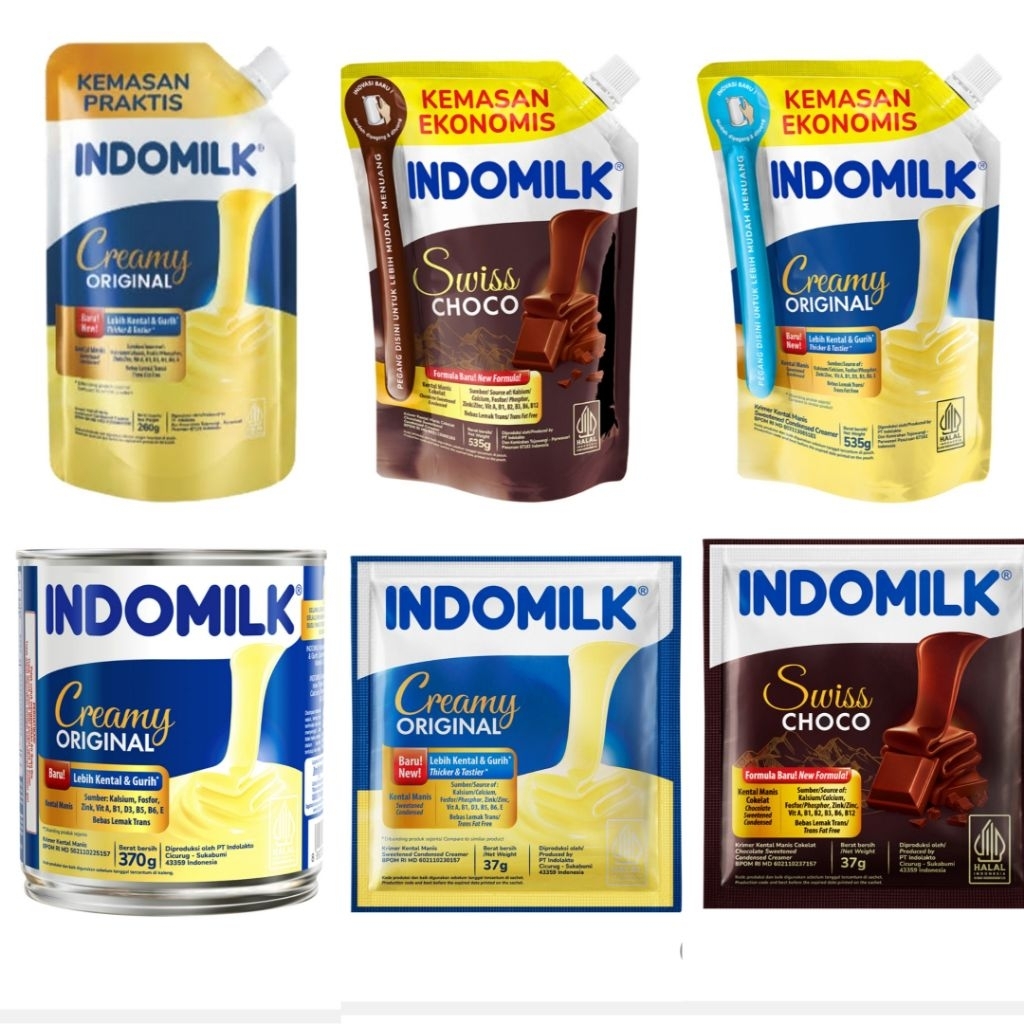 Indomilk Krimer Kental Manis Pouch dan Kaleng