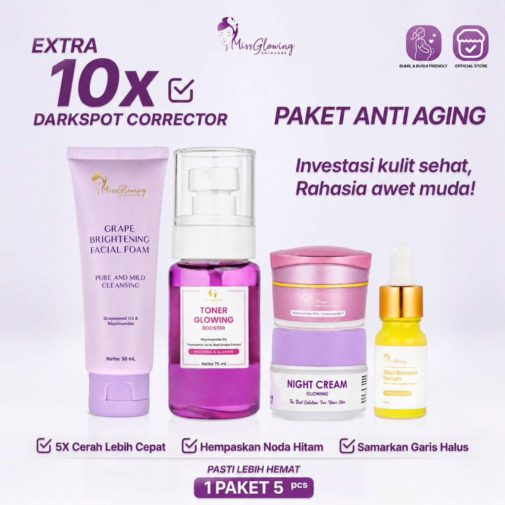 Paket Daily Peeling Miss Glowing Official Skincare Flek Hitam