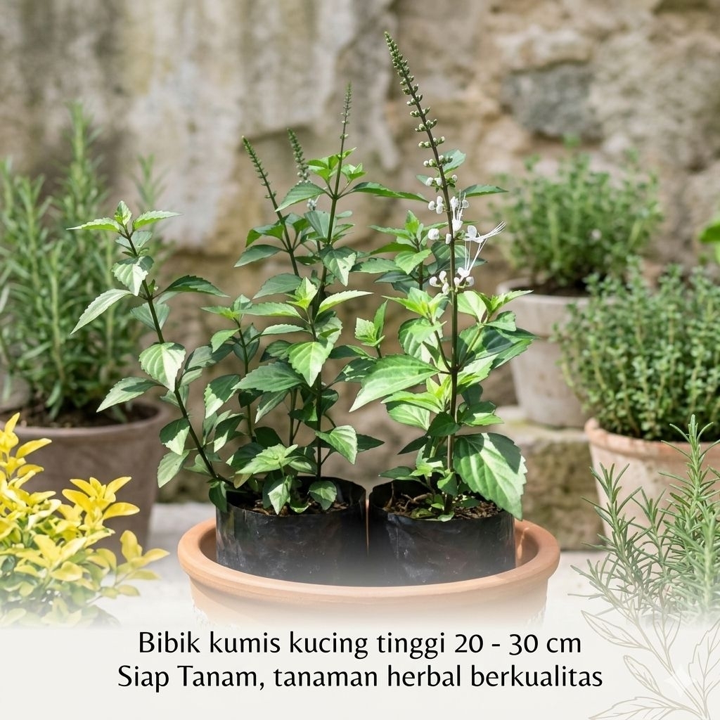 bibit kumis kucing siap tanam, kumis kucing tanaman herbal, tanaman kumis kucing siap tanam
