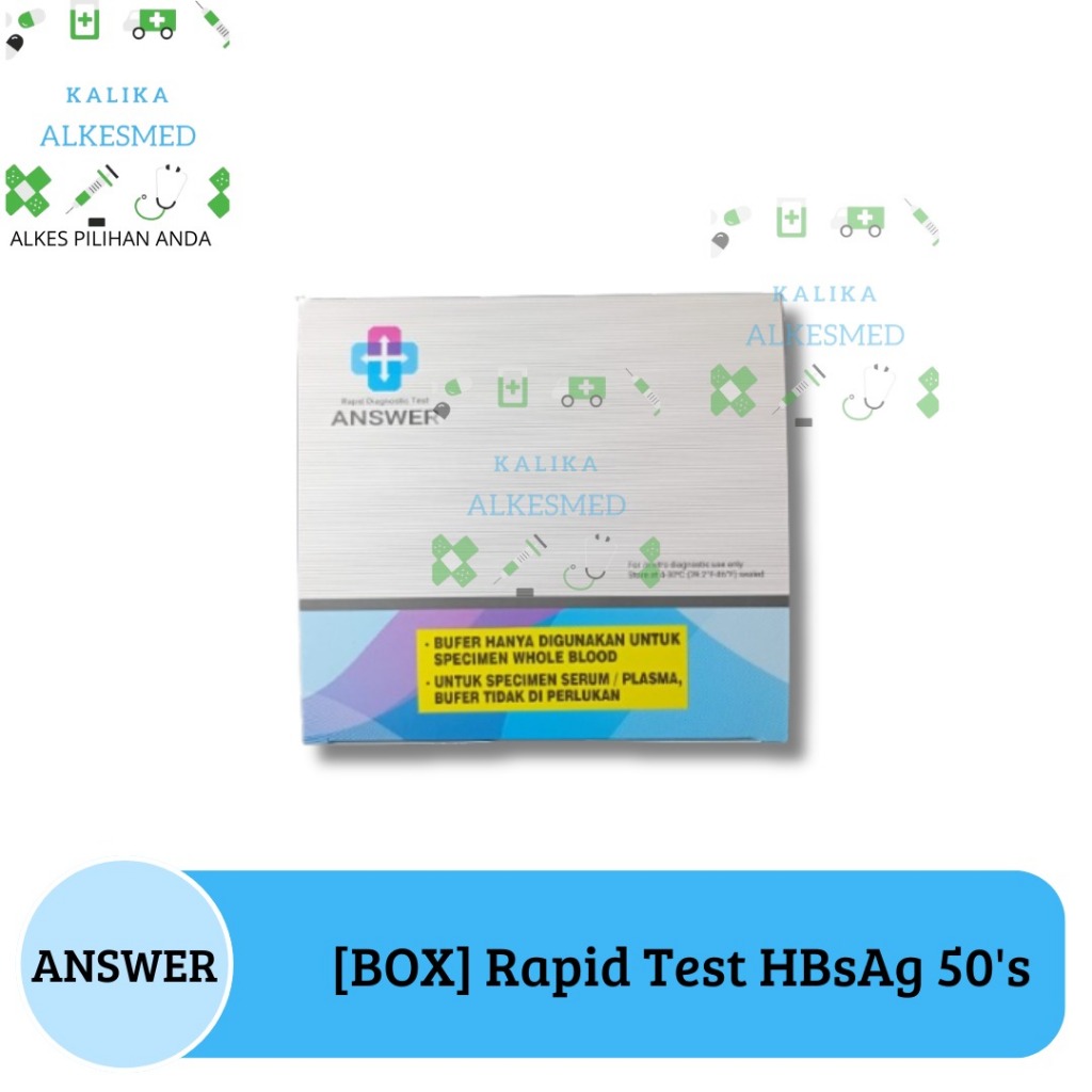 Reagen Rapid Test HBsAg Strip Isi 50 Test – Merek Answer