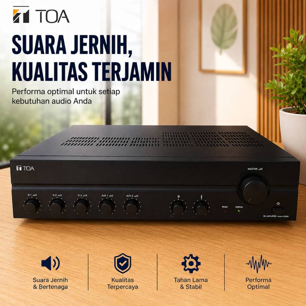 TOA ZA-2060 Amplifier 60 Watt Original | Penguat Suara Masjid Sekolah Kantor Sound System
