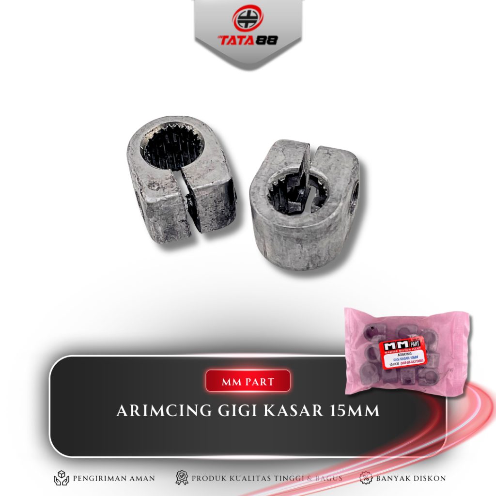 ARIMCING GIGI KASAR 15MM – ARIMCING GIGI SAMBUNGAN AS VERSNELENG DRAT KASAR 15MM MOTOR UNIVERSAL