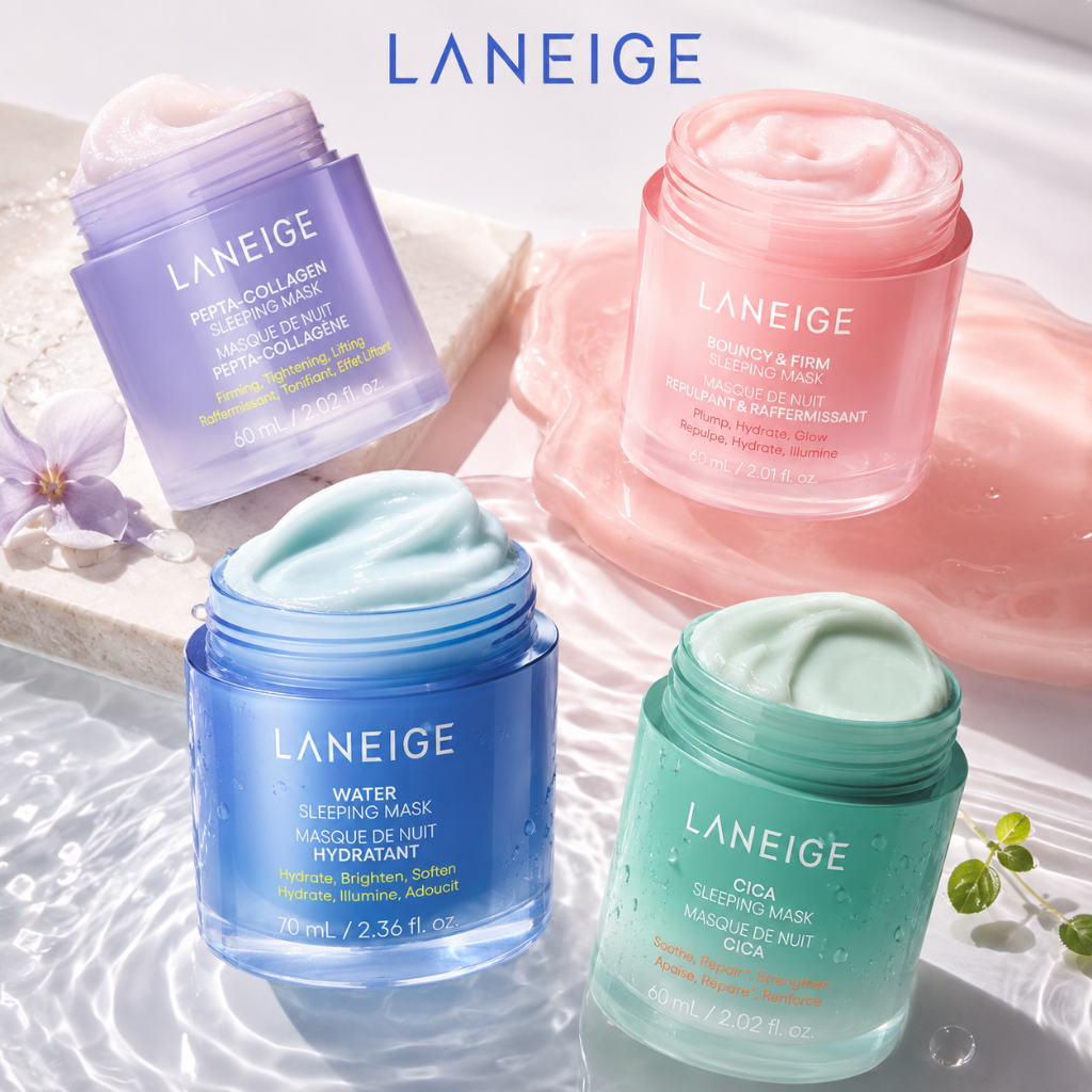 LANEIGE Sleeping Mask / Water Sleeping Mask / Bouncy & Firm Sleeping Mask / Cica Sleeping Mask / Pep