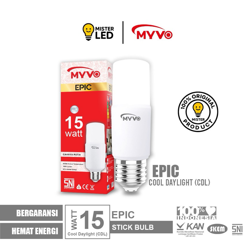 MYVO Epic 15 Watt LED Cahaya Putih