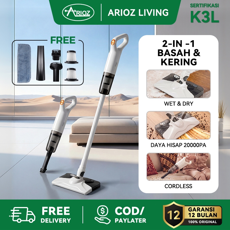 ARIOZ Vacum Cleaner Penyedot Debu 5in1 Cordless Portable 20000Pa Mini Penyedot Debu