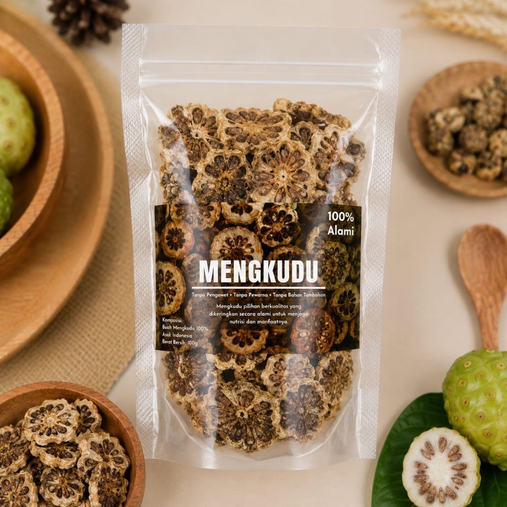 mengkudu iris kering