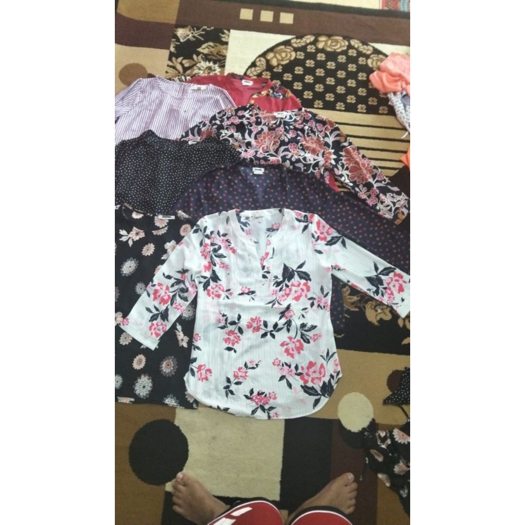 blouse wanita sisa export brand van husse