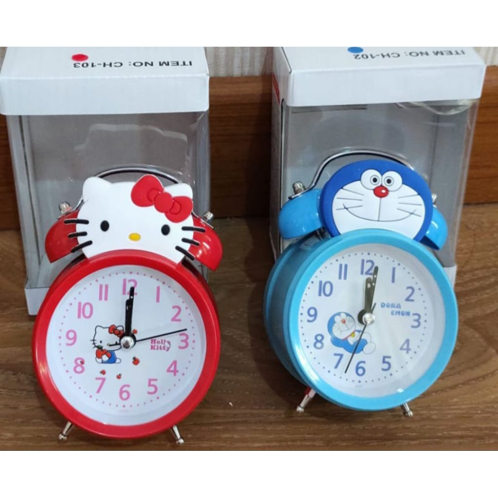 Jam weker karakter/ Jam Alarm karakter Hellokitty Doraemon