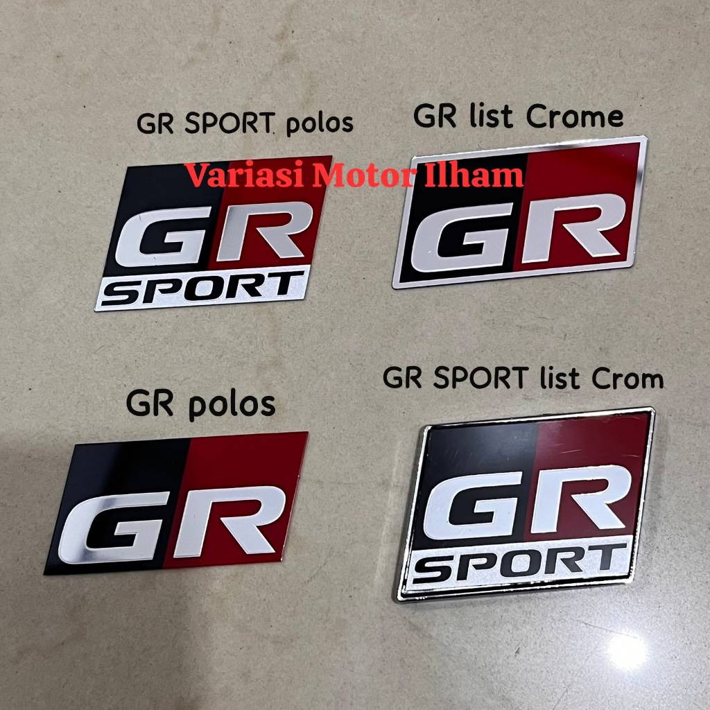 Emblem Logo Stiker GR SPORT / GR Yaris Raize Rush Fortuner