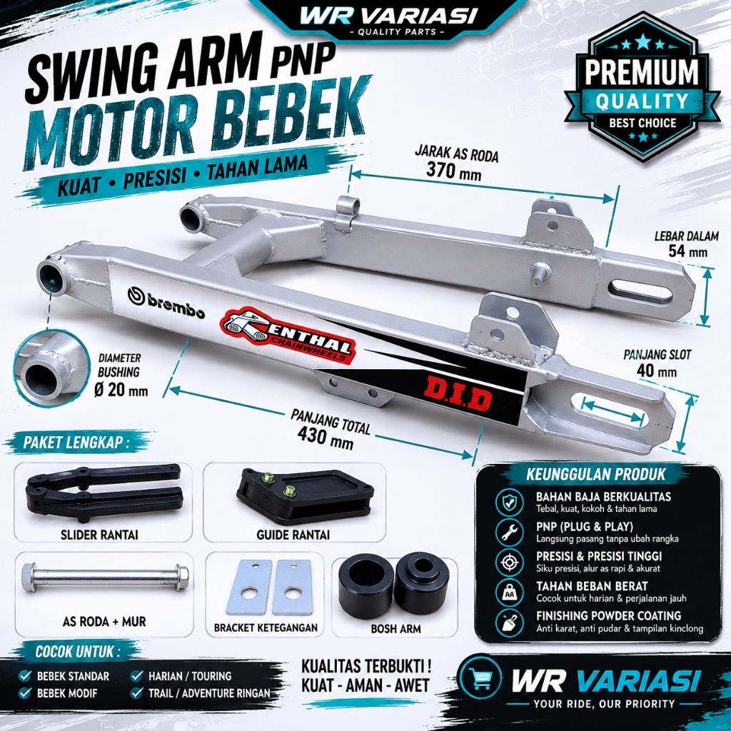 swing arm GTX GASTRACK KTM RAPLIKA lengan ayun Yamaha Vega Vega ZR Jupiter