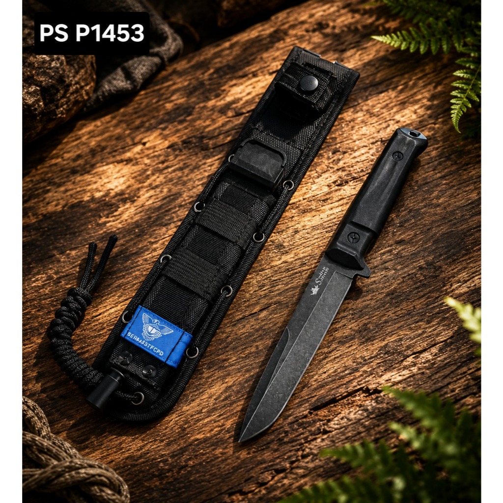 Pisau Survival AITOR Jungle King 1 Hitam PREMIUM - Outdoor & Koleksi