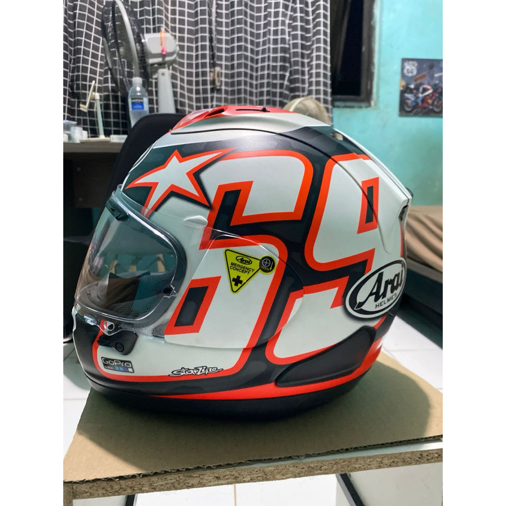 helm arai rx7 nicky hayden reset second original