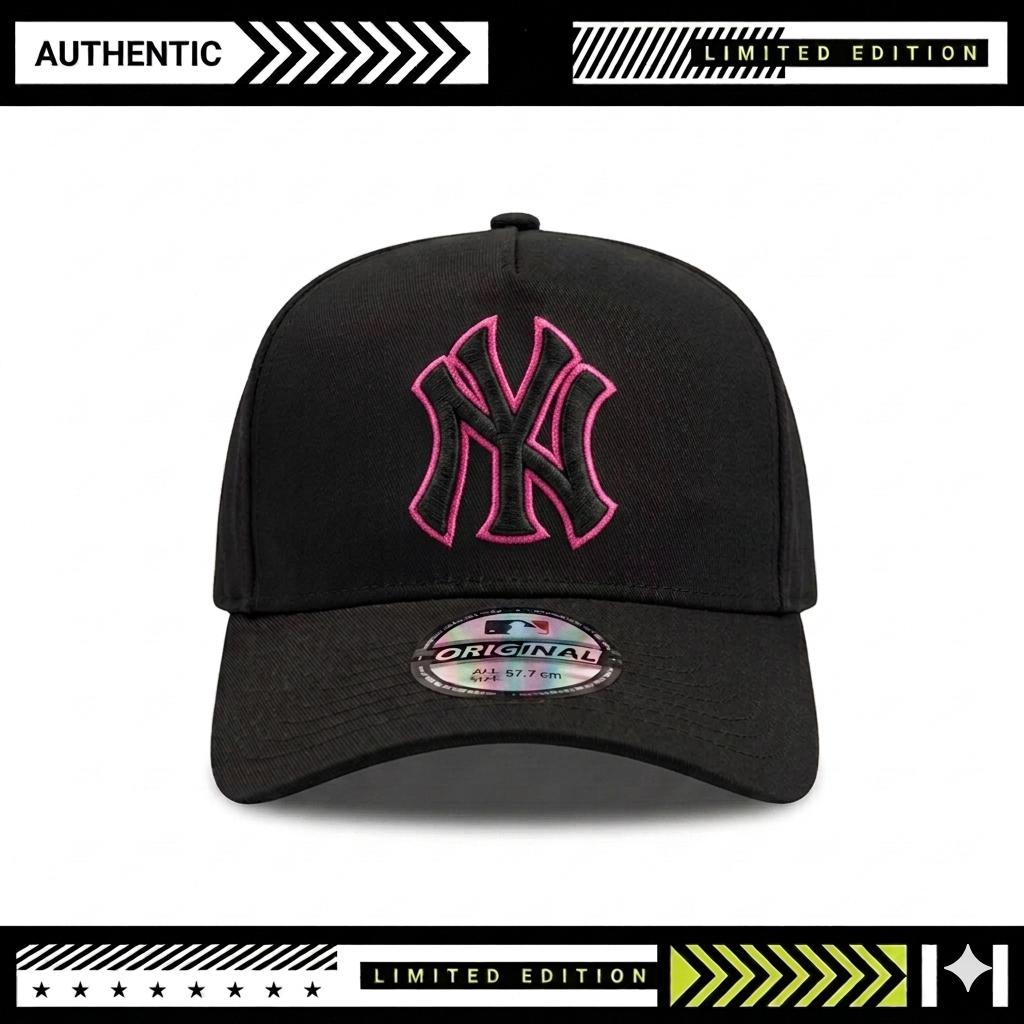 Topi Baseball NY New York Yankees Black Pink Original - Limited Edition Cap