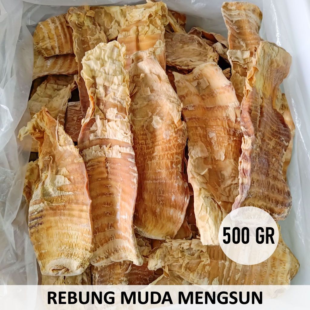 Rebung Bambu Muda Kering Kualitas Tinggi 500 Gram Dried Bamboo Shoot High Quality