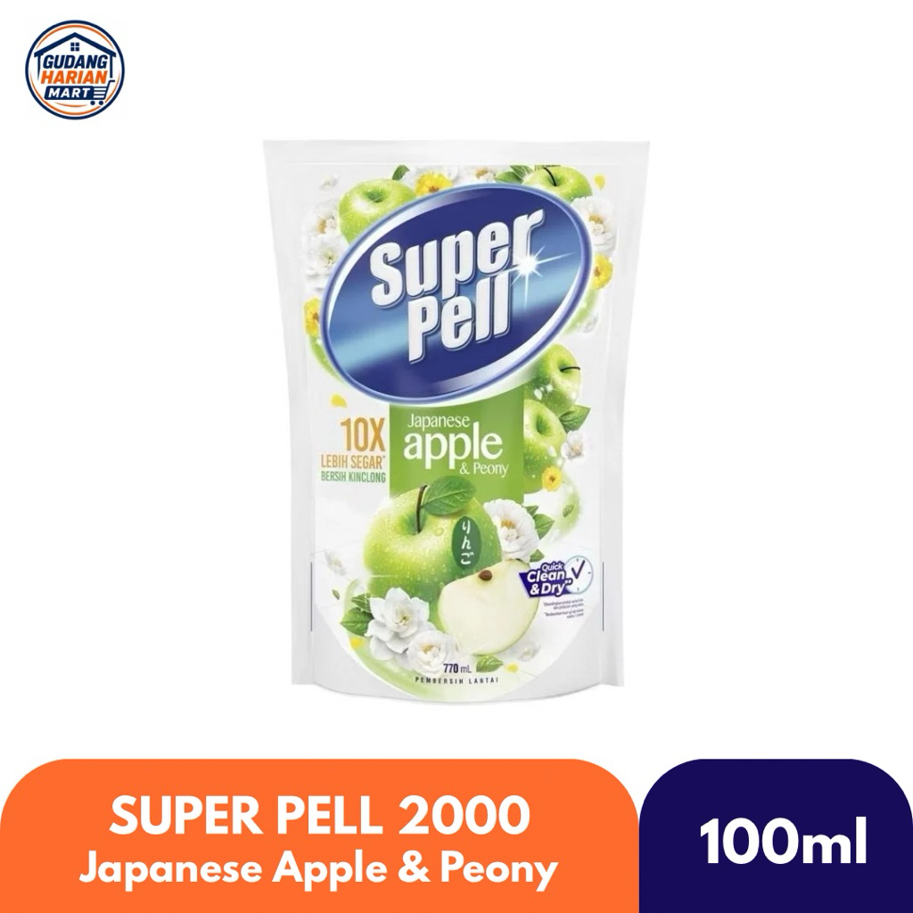 SUPER PELL Japanese apple & peony 100ml 200an sachet murah