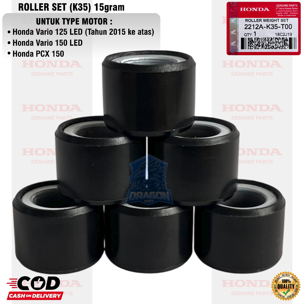 ROLER SET VARIO 125 LED VARIO 125 ESP 15gram 1SET 6PCS PNP KUALITAS AWET