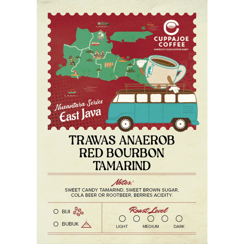 Kopi Arabika Trawas Red Bourbon 100 gram Biji Filter