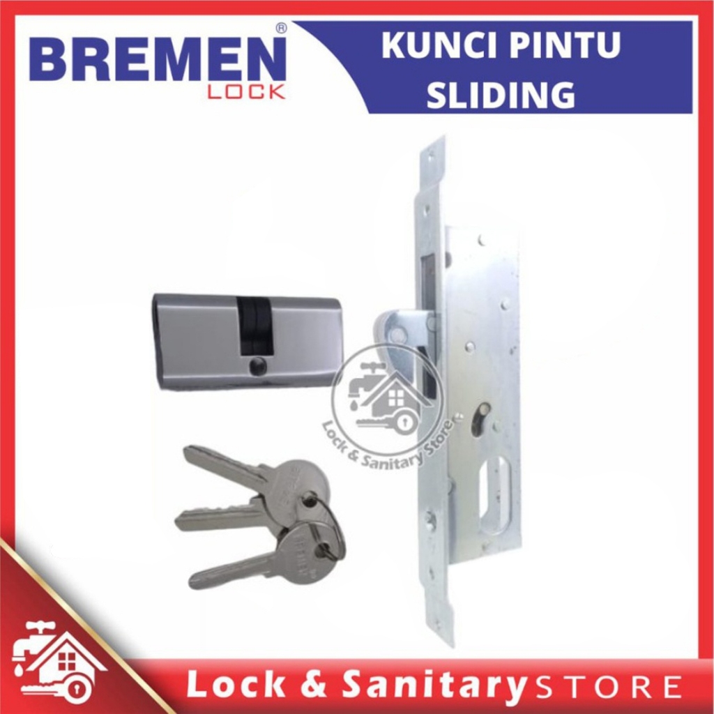Kunci Pintu Sliding Aluminium LSA BREMEN KC 4423 Aluminium Door Lock