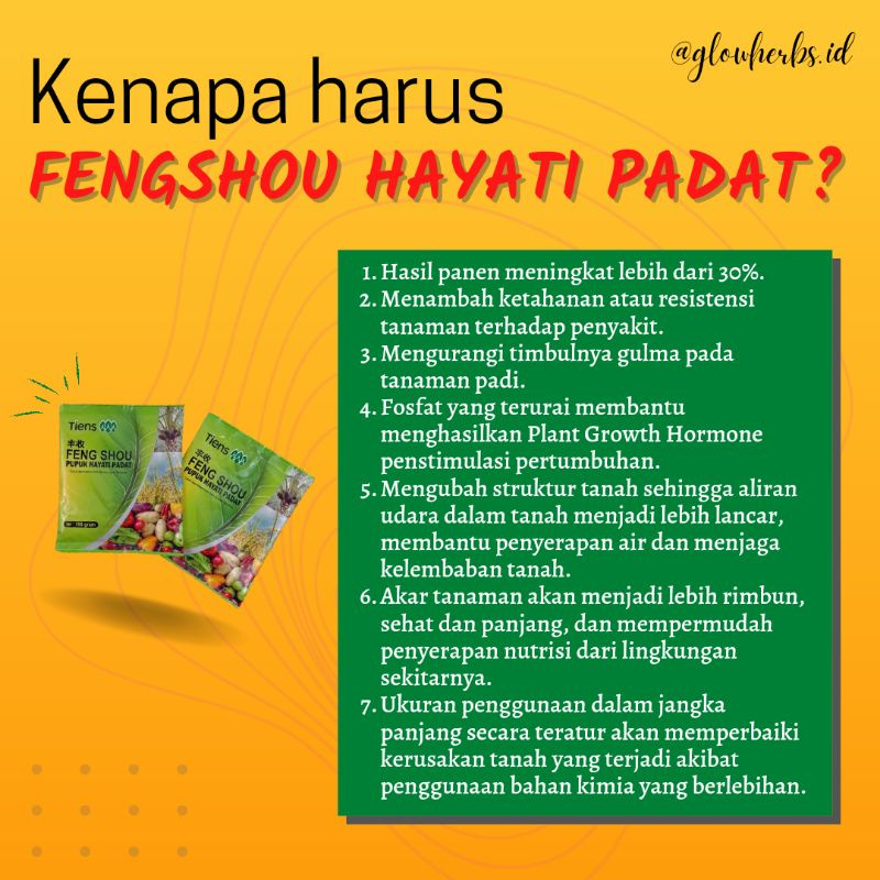 Tiens Fengshou pupuk Organik Padat isi 500 gr- Pupuk Organik Padat - Pupuk untuk Semua Jenis Tanaman