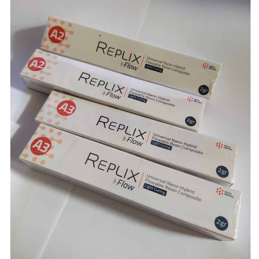 Replix composite flow/resin composite non flow/light curing/universal nano hybrid resin flow composi