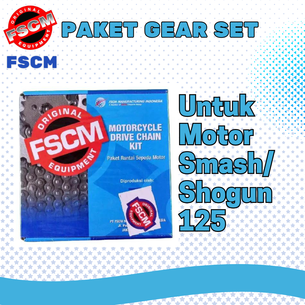 Paket Gear Set Fscm Motor Smash & Shogun 125