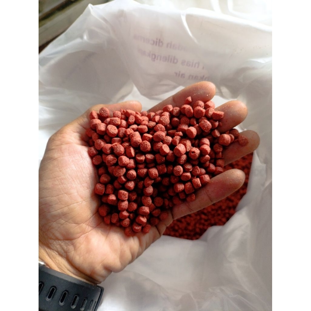 pelet koi super red 5mm pk sr 1kg pelet koi