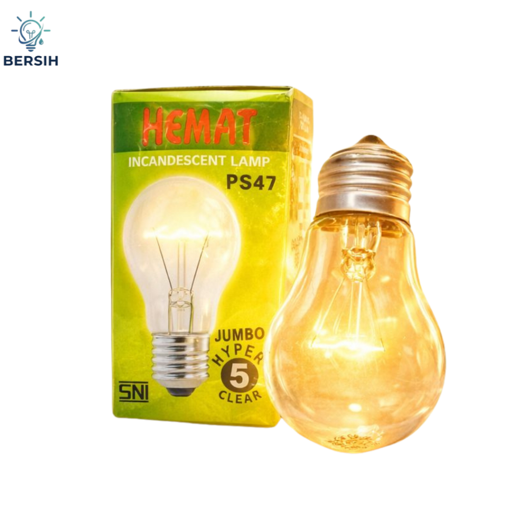 Lampu Bohlam Pijar Hyper 5 Watt / 5W Kuning HEMAT