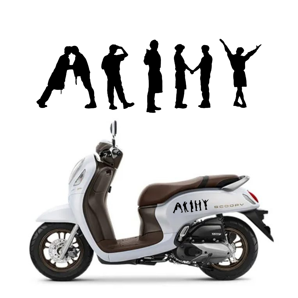 Stiker Army BTS Koper Motor Mobil