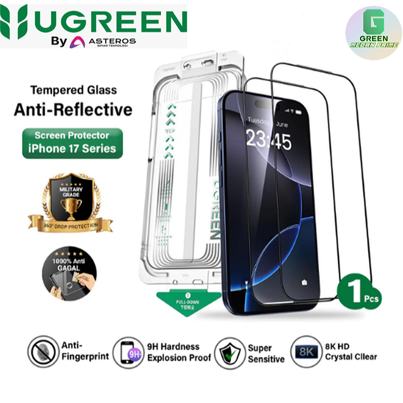 Ugreen Tempered Glass 95835 Anti Reflective HD Clear Screen Protector Ip 17 Pro Max Series - Anti Go