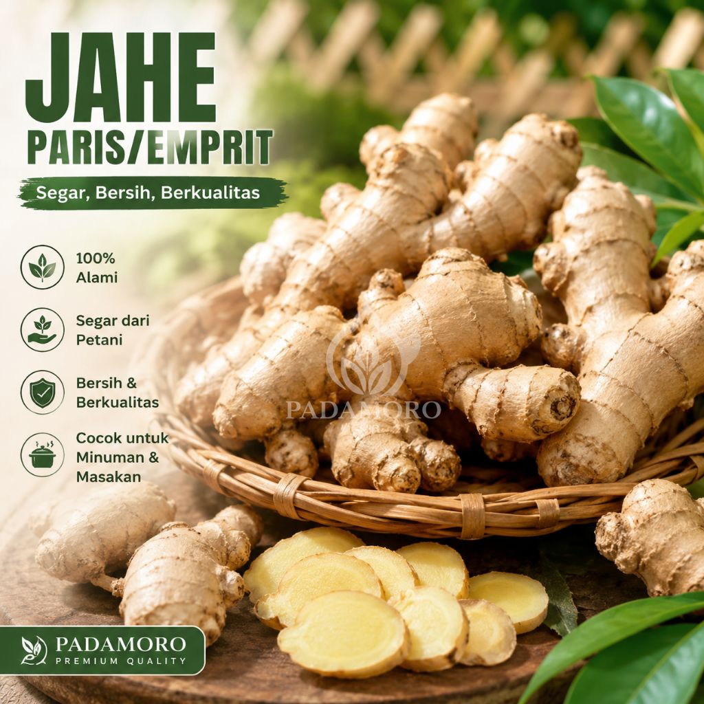 jahe emprit /Paris bersih dan kering