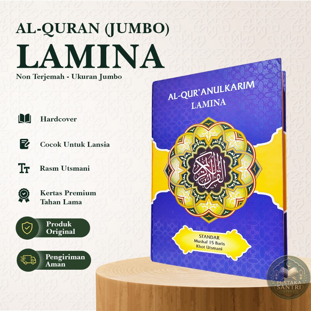 Al Quran Istiqlal Lamina ukuran B4 Jumbo Khat Utsmani