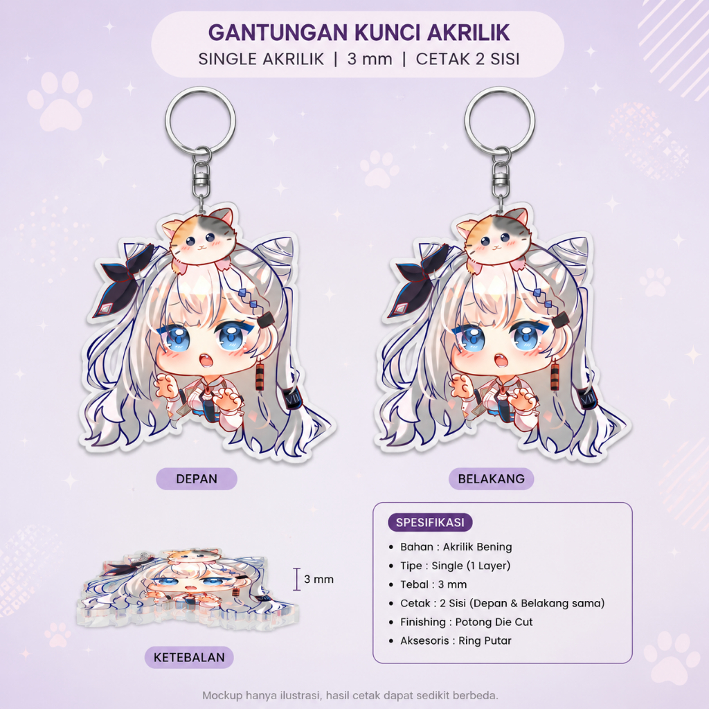 Gantungan Kunci Hololive ID Vestia Zeta - Keychain Hololive ID Vestia Zeta