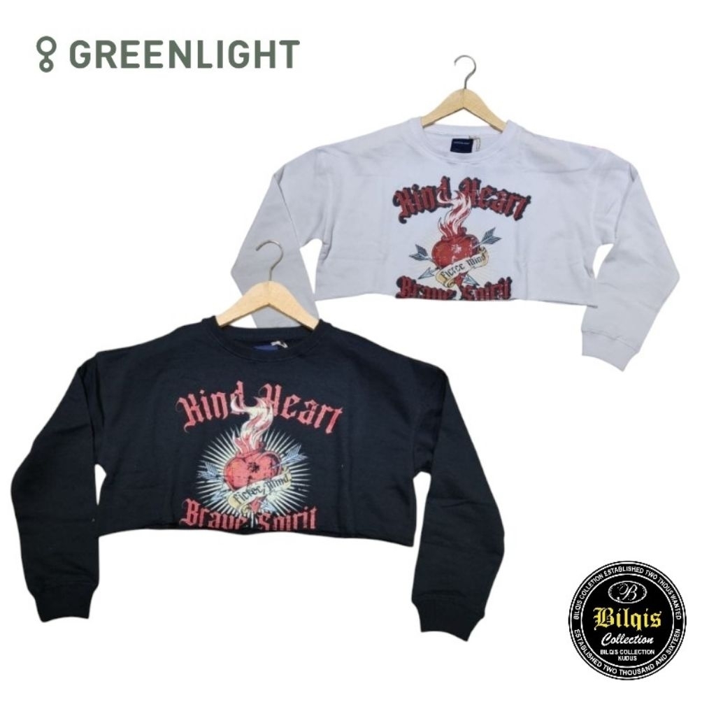 sweater greenlight wanita terbaru original // croptop oversized