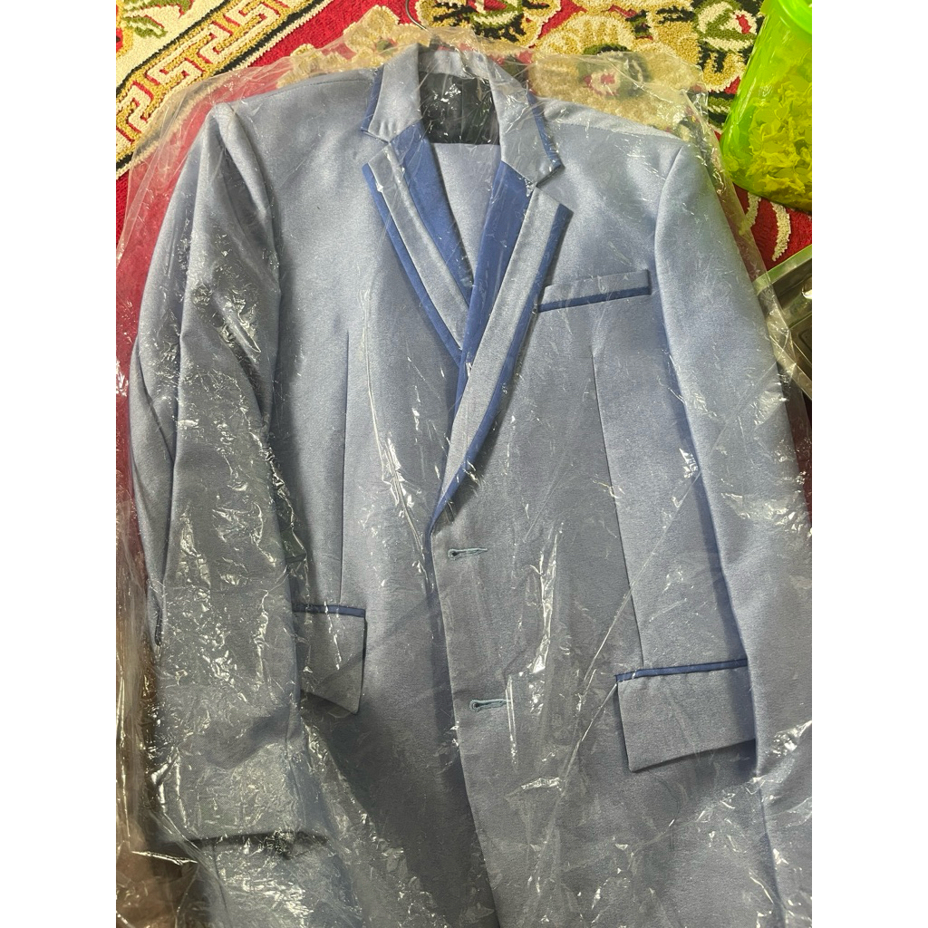setelan jas denim