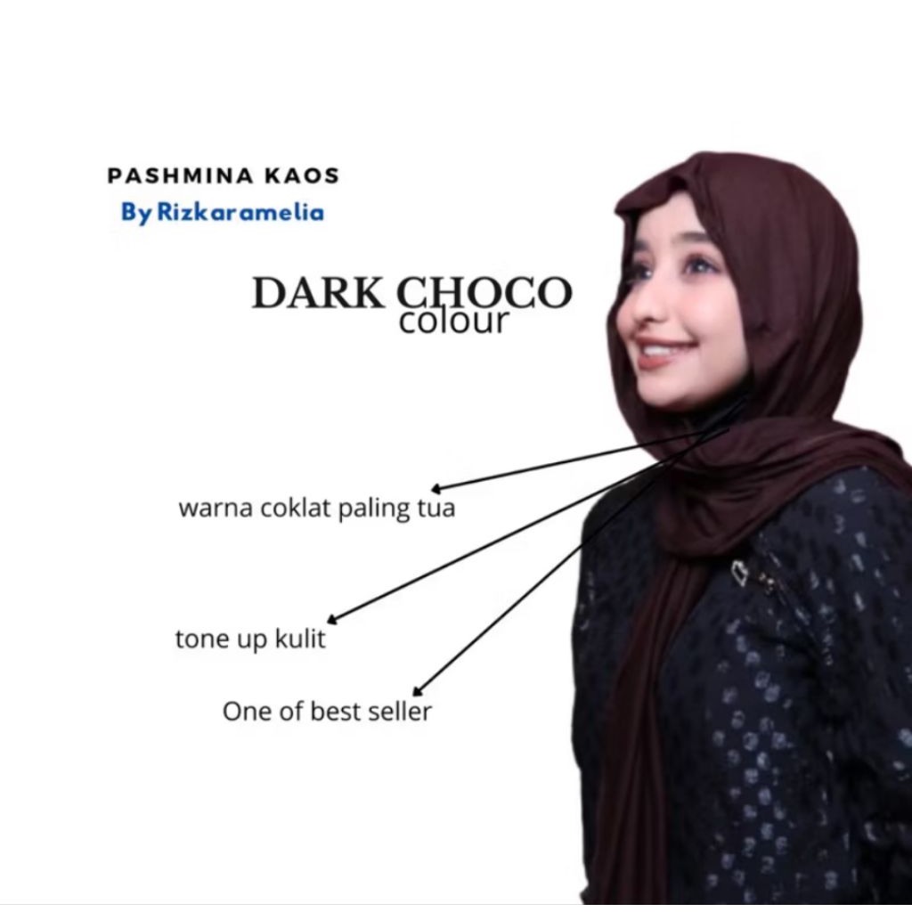 PRELOVED pashmina kaos warna dark choco by rizkaramelia