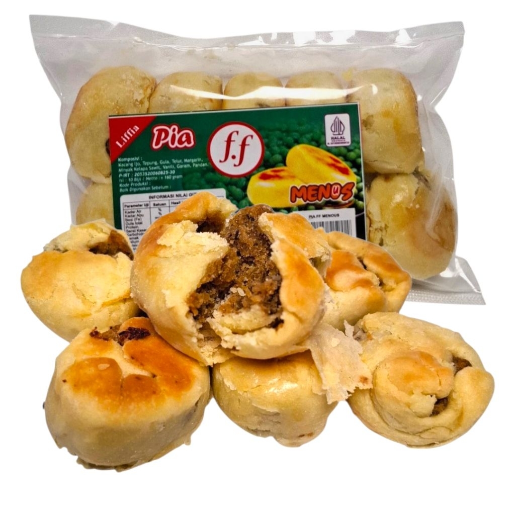 Kue Pia Kacang Hijau Basah Isi 10biji Berat 150grm Tradisional